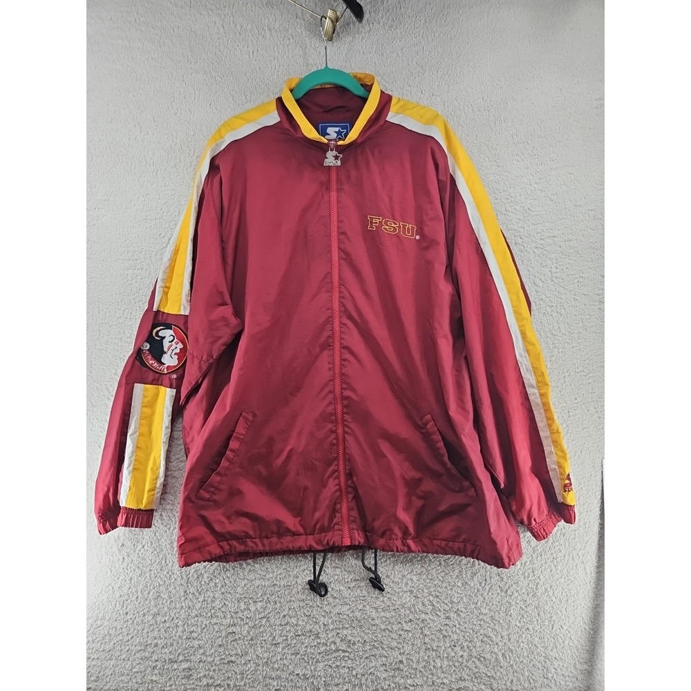 Vintage 90s Florida State Seminoles Rain jacket full zip NCAA FSU sz XXL